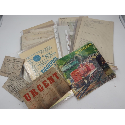 384 - Quantity of railway ephemera, Victorian and later. Not available for in-house P&P