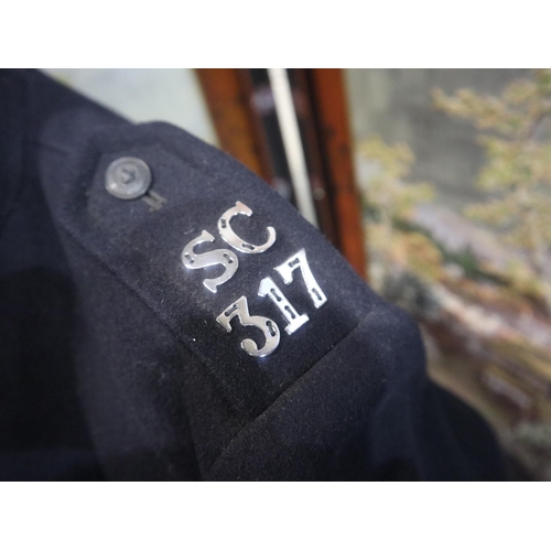 336 - Lancashire Constabulary Police Officers overcoat, with further numbered epaulettes and Long service ... 