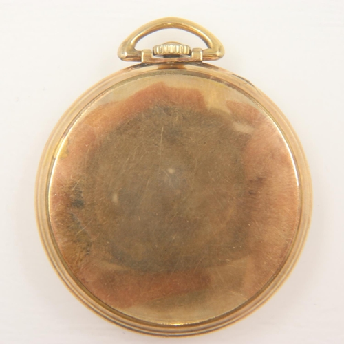 100A - WALTHAM: early 20th century open-face pocket watch, with rolling seconds-aperture and gilt chapters,... 