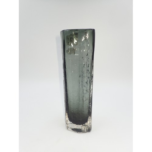 296 - Geoffrey Baxter for Whitefriars, textured pewter cucumber vase 9679, H: 31 cm. No condition issues n... 