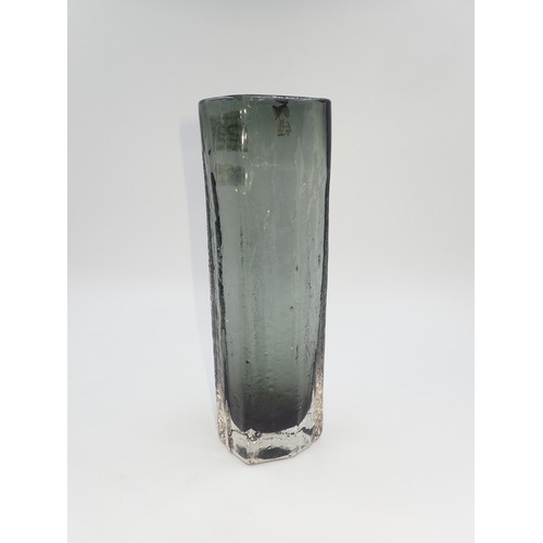 296 - Geoffrey Baxter for Whitefriars, textured pewter cucumber vase 9679, H: 31 cm. No condition issues n... 