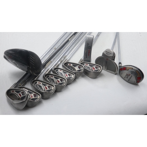 2001 - Ping G15 set of irons (5, 6, 7, 8 & 9) and two wedges; Ping G25 driver and three further clubs/putte... 