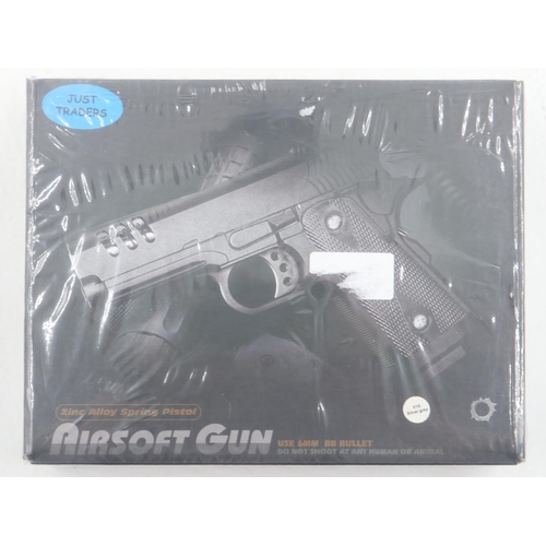 2020 - Airsoft pistol, model V7, silver grey, boxed and factory sealed. UK P&P Group 2 (£20+VAT for the fir... 