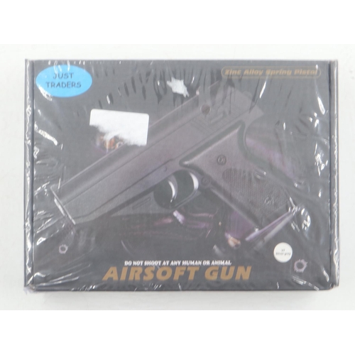 2021 - Airsoft pistol, model V7, silver grey, boxed and factory sealed. UK P&P Group 2 (£20+VAT for the fir... 