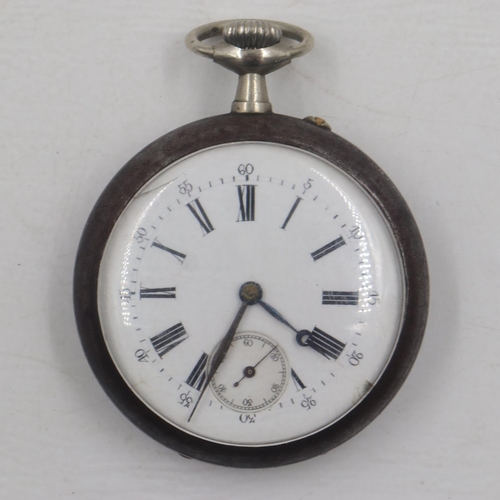 2037 - Third Reich period German crown-winding pocket watch, the backplate surmounted with an SA roundel, w... 