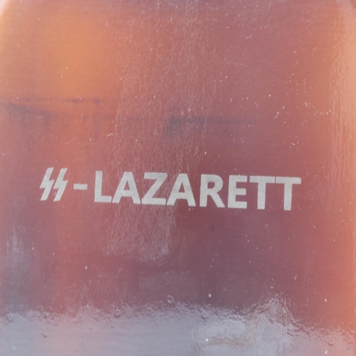 2054 - Waffen SS hospital medicine bottle, etched SS - Lazarett. UK P&P Group 2 (£20+VAT for the first lot ... 