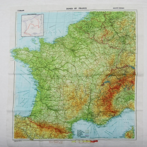 2067 - Reenactors WWII silk Europe Escape map. UK P&P Group 1 (£16+VAT for the first lot and £2+VAT for sub... 