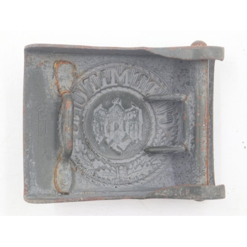 2068 - WWII German Steel Africa Corps Buckle. Maker: JFS Josef Feix & Söhne, Gablonz an der Neiße. UK P&P G... 