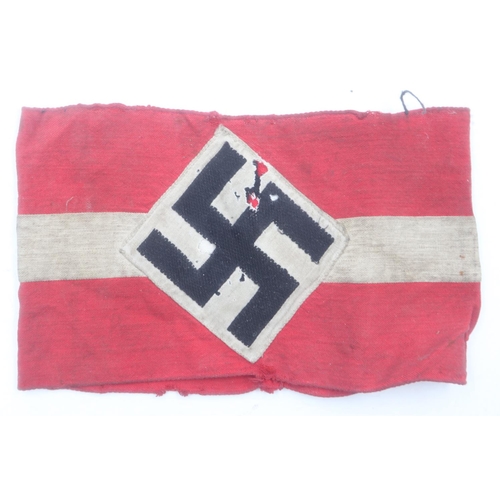 2069 - Third Reich period Hitler Youth armband of multi-piece construction, some mothing. UK P&P Group 1 (£... 