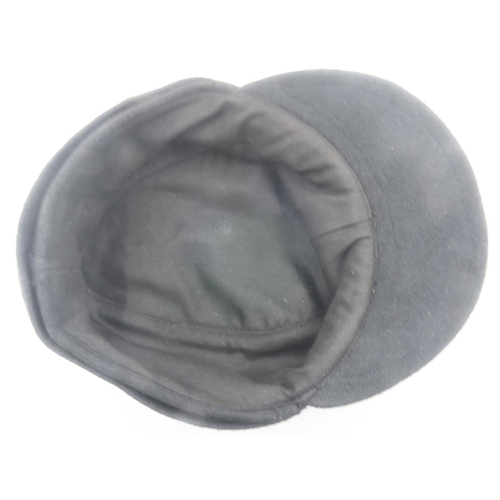 2088 - WWII German blanket-material Waffen SS M43 Panzer Cap. Likely a late-War Concentration Camp Made. Pa... 