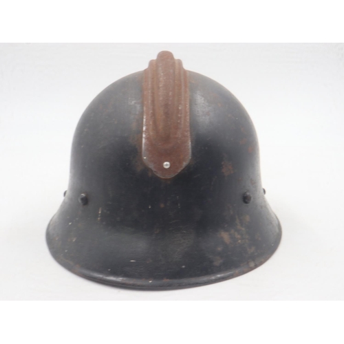 2090 - WWII captured Czech M-30 Helmet used by the Germans as a Luftshutz helmet (Air Raid Police). UK P&P ... 