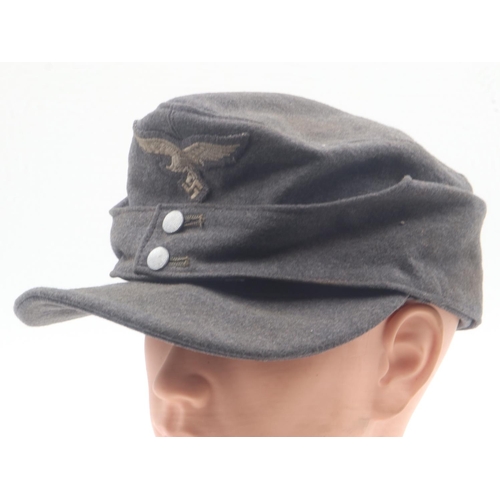 2091 - WWII German Luftwaffe NCOs M43 Cap. UK P&P Group 2 (£20+VAT for the first lot and £4+VAT for subsequ... 