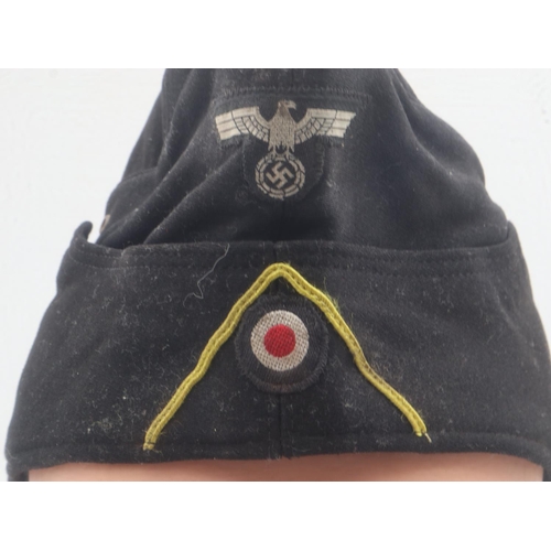 2094 - WWII German Panzer Recce M34 side cap. UK P&P Group 2 (£20+VAT for the first lot and £4+VAT for subs... 