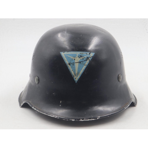 2095 - WWII German Messerschmitt Aircraft Factory lightweight M34 defence helmet. UK P&P Group 2 (£20+VAT f... 