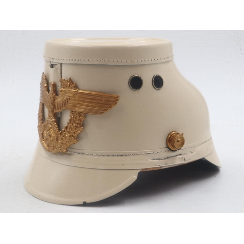 2096 - Rare German Stadt Polizei Kepi, painted white and gold for the 1936 Olympics Security Service. UK P&... 