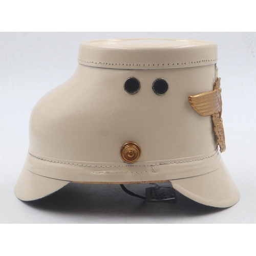 2096 - Rare German Stadt Polizei Kepi, painted white and gold for the 1936 Olympics Security Service. UK P&... 