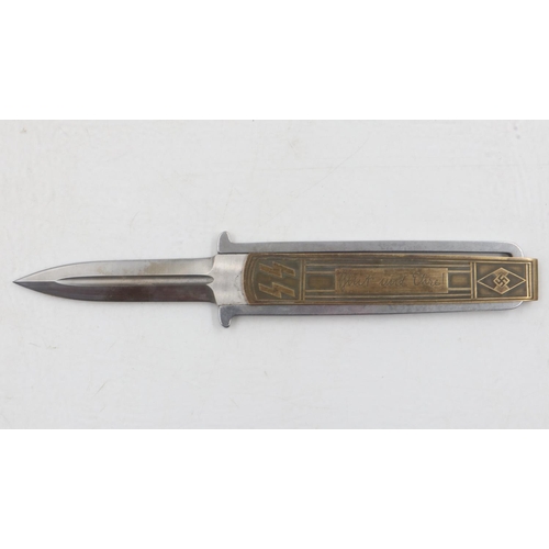 2099 - Third Reich 12th Waffen SS Hitler Youth Panzer Division folding knife. Maker Gottleib, Hammerfahr, S... 