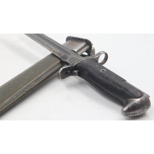 2110 - WWII US M1 Garand Bayonet with composite scabbard. Maker Uticia Cutlery. UK P&P Group 2 (£20+VAT for... 