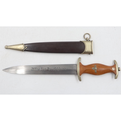 2112 - Early Third Reich period SA Dagger by Rich Abr Herder Solingen, with clean blonde-wood grip. and ste... 