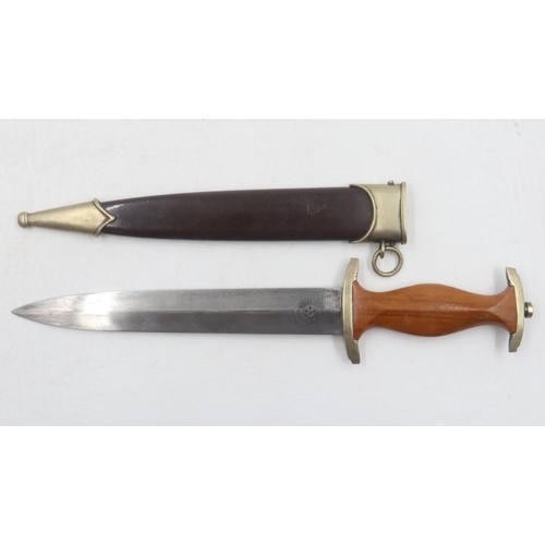 2112 - Early Third Reich period SA Dagger by Rich Abr Herder Solingen, with clean blonde-wood grip. and ste... 