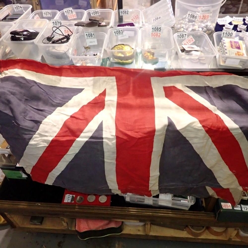 1066 - Vintage cotton union jack, 80 x 115 cm. UK P&P Group 1 (£16+VAT for the first lot and £2+VAT for sub... 