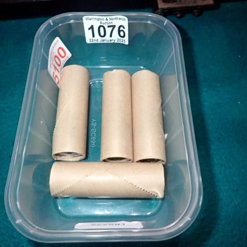 1076 - Four rolls of unused national transport threepenny tokens (200 total). UK P&P Group 1 (£16+VAT for t... 