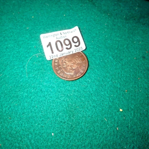 1099 - 1852 - Upper Canada penny shipping token. UK P&P Group 0 (£6+VAT for the first lot and £1+VAT for su... 