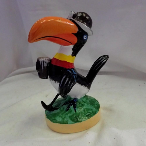 1183 - Cast iron toucan miner figure, H: 16 cm. UK P&P Group 1 (£16+VAT for the first lot and £2+VAT for su... 