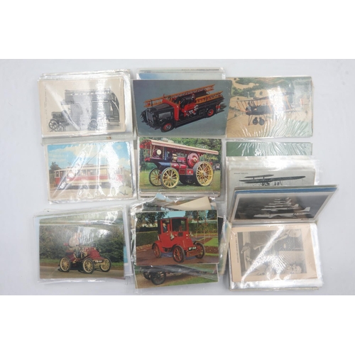 125 - Approximately 250 mixed reproduction and vintage vehicle and aircraft postcards. UK P&P Group 2 (£20... 