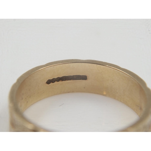 14 - 9ct gold band ring, size L, 2.8g. UK P&P Group 0 (£6+VAT for the first lot and £1+VAT for subsequent... 