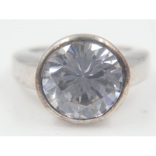 18 - Fiorelli silver ring, hallmarked, with large central stone, size K, boxed. UK P&P Group 0 (£6+VAT fo... 