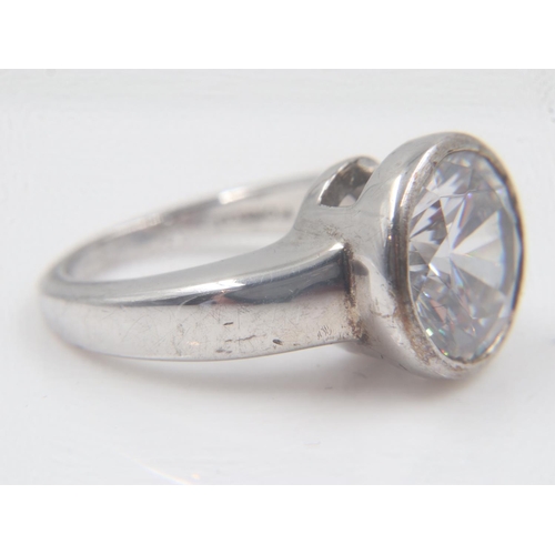 18 - Fiorelli silver ring, hallmarked, with large central stone, size K, boxed. UK P&P Group 1 (£16+VAT f... 