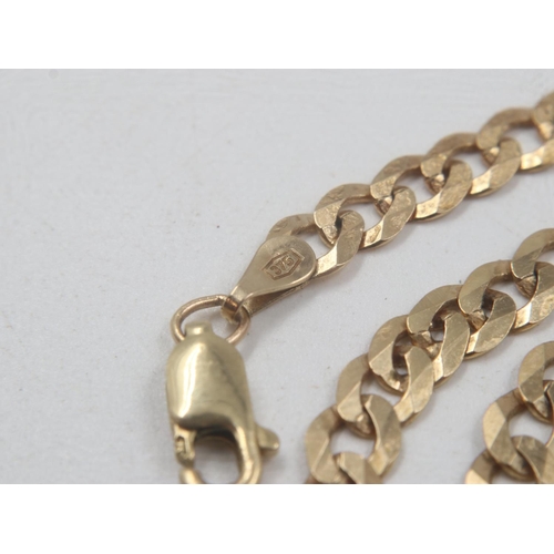 2 - 9ct gold curb-link chain, L: 44 cm, 8.2g. UK P&P Group 0 (£6+VAT for the first lot and £1+VAT for su... 