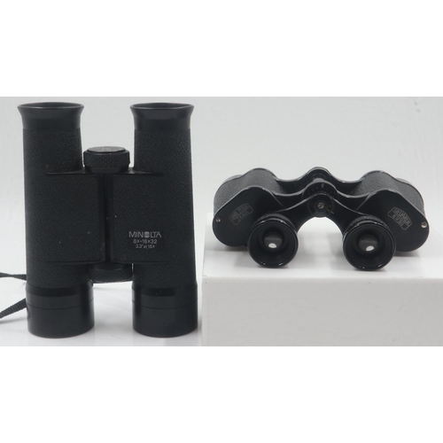 77 - Two pairs of binoculars to include Minolta and Zeiss. UK P&P Group 2 (£20+VAT for the first lot and ... 