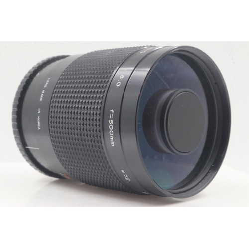 93 - Centon 500mm mirror lens. UK P&P Group 1 (£16+VAT for the first lot and £2+VAT for subsequent lots)