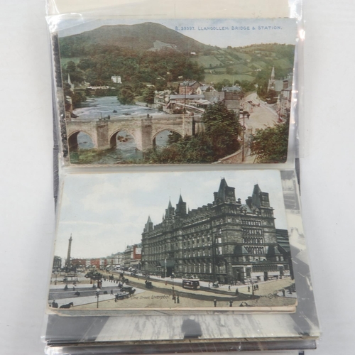 129 - Album of railway station postcards, approx 100. UK P&P Group 2 (£20+VAT for the first lot and £4+VAT... 