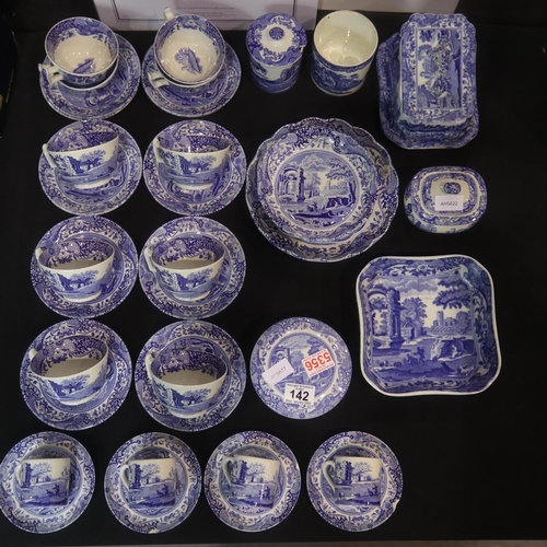 142 - Spode tea service and further ceramics in the Italian Garden pattern, including covered cheese dish,... 