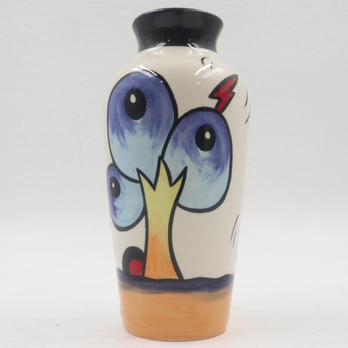 178 - Lorna Bailey vase in the Bursley Way pattern, no cracks or chips, H: 39 cm. UK P&P Group 2 (£20+VAT ... 