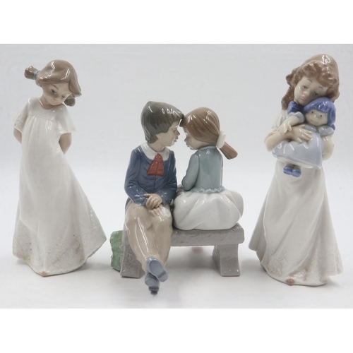 222 - Three Nao figurines, largest H: 24 cm. UK P&P Group 2 (£20+VAT for the first lot and £4+VAT for subs... 