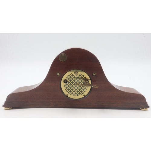 246 - Knight & Gibbons of London mechanical mantel clock with key. UK P&P Group 2 (£20+VAT for the first l... 