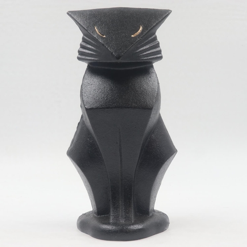 252 - Cast iron Art Deco style cat doorstop, H: 26 cm. UK P&P Group 2 (£20+VAT for the first lot and £4+VA... 