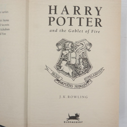 277 - Harry Potter and The Goblet of Fire first edition, hardback with dust jacket. UK P&P Group 1 (£16+VA... 