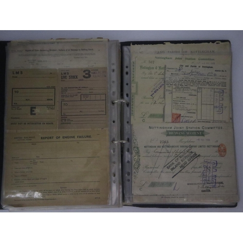 278 - Folder of Railway ephemera including Great Northern railway. UK P&P Group 1 (£16+VAT for the first l... 