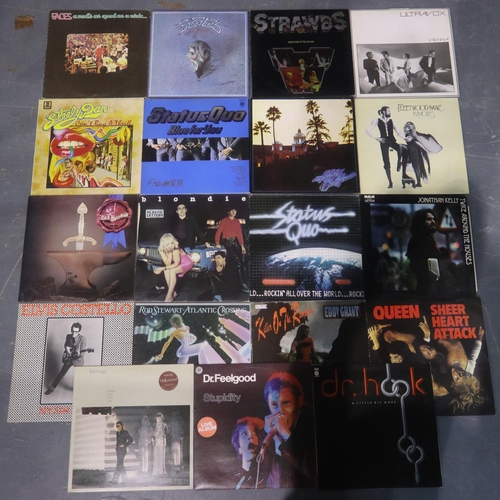 283 - Twenty mixed Rock and Pop LPs including The Stranglers. Not available for in-house P&P