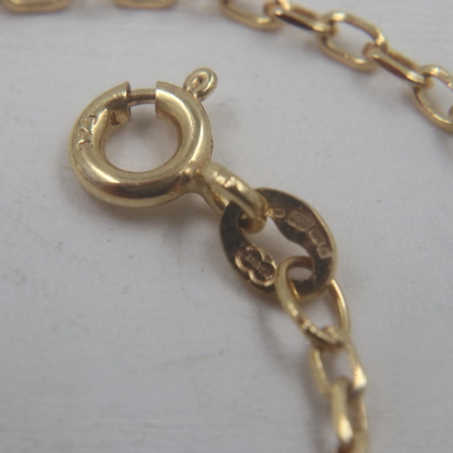 22 - 9ct gold neck chain, L: 50 cm, 3.05g. No damages. UK P&P Group 0 (£6+VAT for the first lot and £1+VA... 