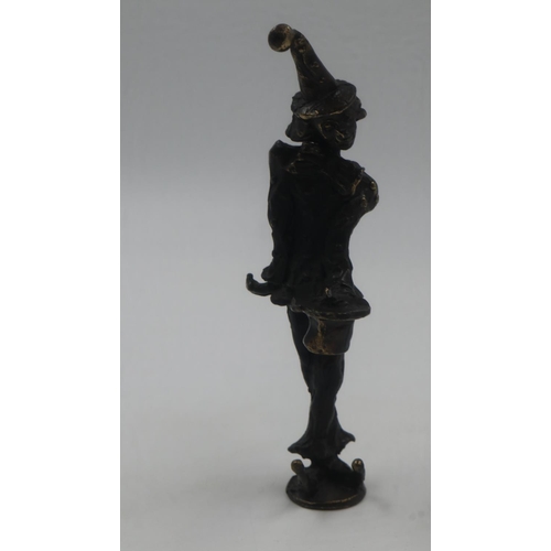 251A - Bronze clown figurine, H: 15 cm. UK P&P Group 1 (£16+VAT for the first lot and £2+VAT for subsequent... 