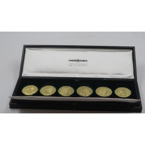 31 - Medallioners Ltd, Prime Ministers of Great Britain, a set of six 22ct gold medals: Robert Walpole, P... 