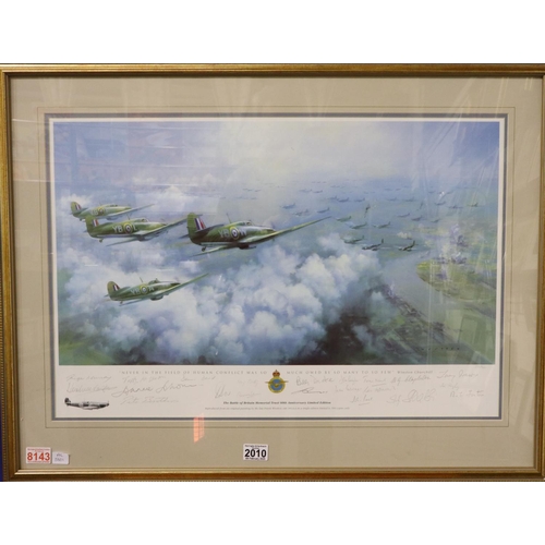 2010 - Frank Wootton OBE (1911-1908): Battle Of Britain Memorial Trust limited edition print, bearing 21 pe... 