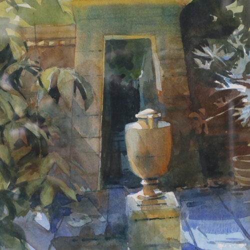 2015 - Alexander Creswell (b. 1957): pair of watercolours, Stancombe Park Egyptian Arch, and Urns at the Vi... 