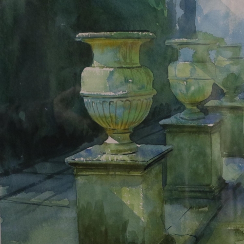 2015 - Alexander Creswell (b. 1957): pair of watercolours, Stancombe Park Egyptian Arch, and Urns at the Vi... 